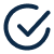 Tick mark inside a circle icon