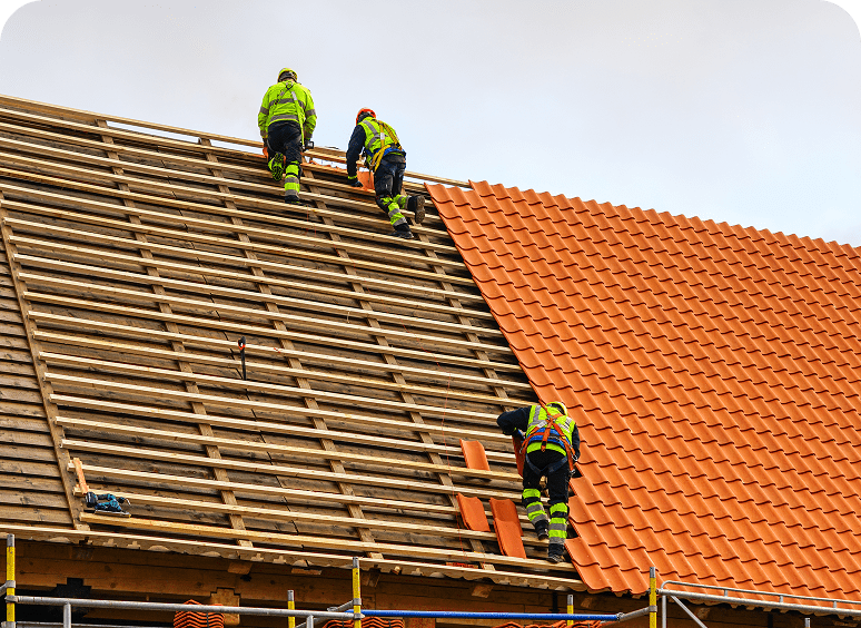 Building a new roof structure